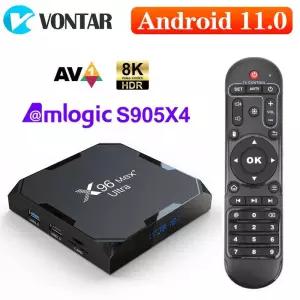 셋톱박스 X96Max Plus 울트라 TV 박스 안드로이드 11 Amlogic S905X4 4GB 32GB TVBOX AV1 8K Wifi BT X96ma