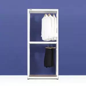 상하 2단 행거 조립 앵글 슈랙 700_500_1800 3단 화이트