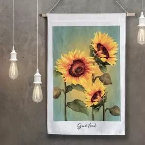 포스터 해바라기 세송이 패브릭 액자 풍수 꽃