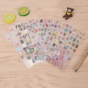 DIY 스크랩북 장식 스티커 사진 앨범 영어 알파벳 숫자 수제
