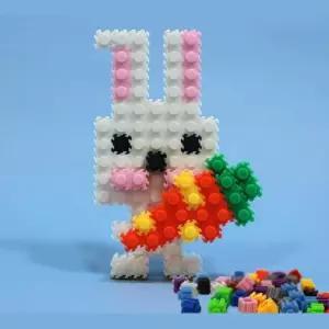 끼우는 미니블럭 만들기-토끼 나노블록 장식품 키덜트