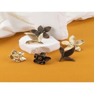 황금 꽃 서랍 손잡이, 창조적 인 꽃잎 부엌 캐비닛 가구 옷장 문