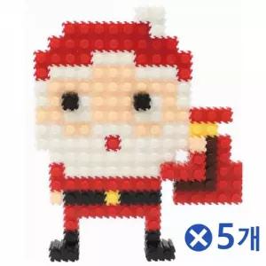 미니블럭 툭툭블럭-산타만들기x5개 조카선물 조립블럭