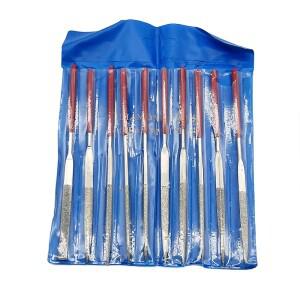 10개 다이아몬드 니들 파일 세트 3x140mm 미니 키트 (석재, 유리, 금속 조각 공예용 수공구