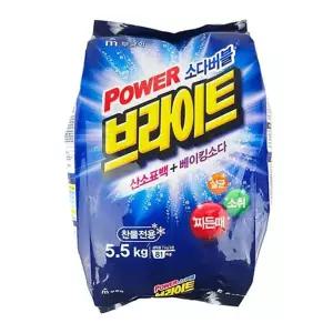 브라이트 세탁 세제 5.5kg 세탁기 빨래 세제 가루형 빨래세제