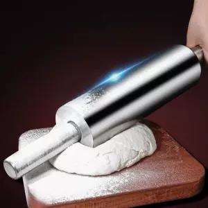 반죽 베이커리 밀대 스텐 만두피 돌돌이 양손잡이 만두 밀가루 도우