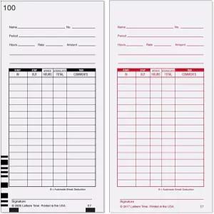 라템 유니버설 타임 시계 카드 양면 격주 형식 100팩 번호 지정 7000E 레코더용 화이트 태그 재고 3 1/2 X