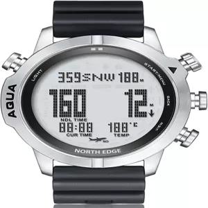 노스 엣지 디지털 다이빙 시계 - 남성용 컴퓨터 스쿠버 컴퍼스 고도계 기압계 만보계가 포함된 손목 모델