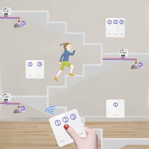 무선 ON OFF 스위치 RF433 모듈 원격 제어 전등 전구 샹들리에 10A 110V 220V 용 1/2/3 갱 벽