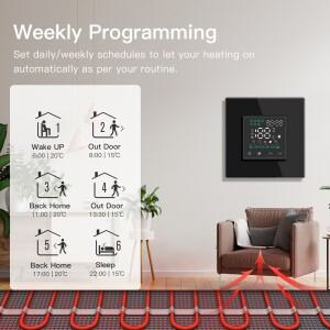 BSEED 터치 스크린 전기 바닥 난방 물 보일러 룸 온도 조절기 ZigBee Alexa Google App 컨트롤러 백라이트