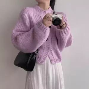 [SBD] 3컬러 라운드넥 여자 가디건 파스텔톤 꽈배기 귀여운