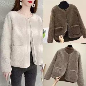여성 양털 뽀글이 집업 자켓
