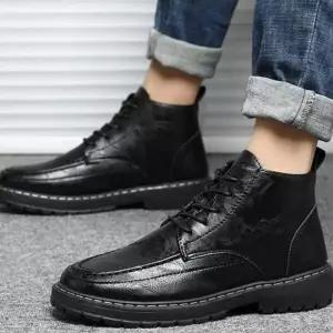 [RIZPICK]데일리룩 심플 남성용 캐주얼룩 워커부츠클래식로퍼 블랙