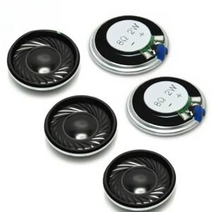 5PCS 2W 8 Ohm 미니 스피커 Arduino 프로젝트 용 40mm 직경 초박형 혼 유형 8Ω
