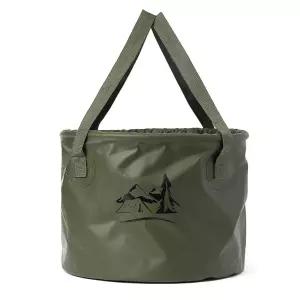 캠핑설거지통 접이식바구니 카키 버킷 20L 방수바스켓