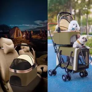 채움픽(채움마켓) 반려동물웨건 강아지유모차  고양이유모차 다견 분리형 양면개방