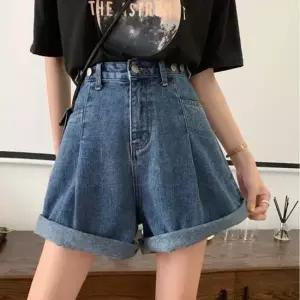 여자 여름 A라인 와이드 청반바지 데님팬츠 5부 2색