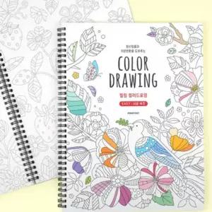 [유일] 취미생활 쉬운버전 성인 컬러링북 색칠공부 어른
