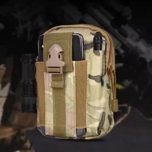 포인트 캠핑 밀리터리 파우치 케이스 가방 카라비너 로프