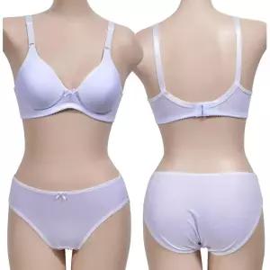 중학생 여자 노와이어 3단계 브라 팬티 속옷 세트 A컵