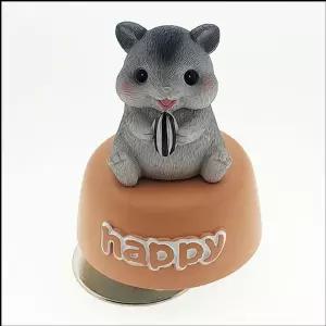 도자기 회전 오르골 해바라기씨와 햄톨이 우드오르골 수동오르골