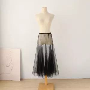 롱속치마 레이스속치마 시스루 스커트 홑겹 이너