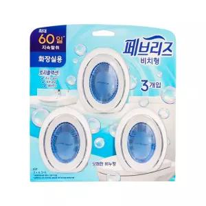 비치형 화장실용 페브리즈 변기 3개입 상쾌한비누향 화장실방향제