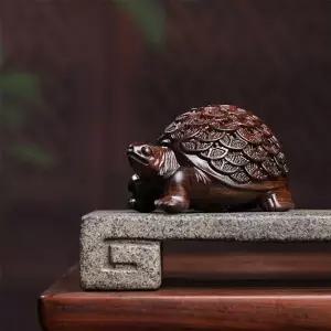 재물 거북이 풍수 인테리어 장식품 나무거북이 모형 공예품