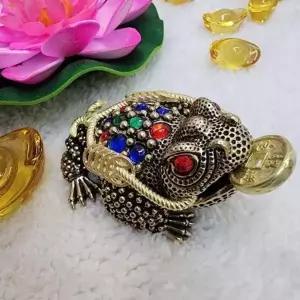 삼족두꺼비 황동 재물운 풍수소품 엽전