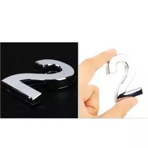 입체숫자 이 소 2 호실 표시 실버 숫자판