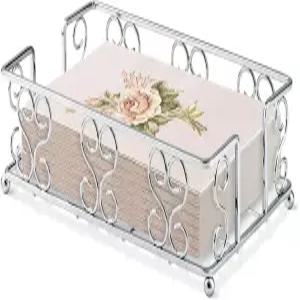 냅킨 홀더 및 게스트 타월 트레이 - 욕실 테이블 주방 조리대 식탁 세면대용 스테인리스 일회용 종이