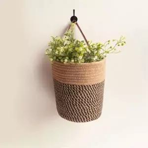 벽걸이 화분 바구니 행잉 인테리어 소품 내추럴 블랙