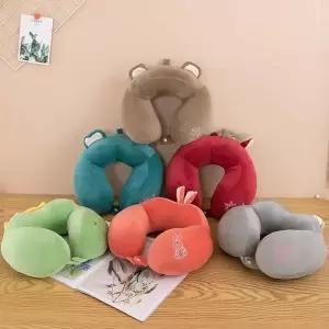 사무실 U자형 목쿠션 휴대용 여행용 캐릭터 낮잠 베개