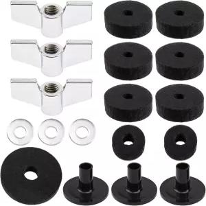 18Pc 유톤스 심벌 스탠드 펠트 클러치 컵 윙 너트 슬리브 및 드럼 세트 키트 액세서리와 호환되는 금속 켓