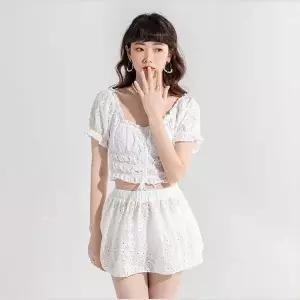 여름 레이스업 반바지 수영복 슬립 상의 밴딩 팬츠 비치웨어