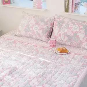 착번 코트니 카페트겸 패드 퀸 해피니 침대패드 Q (핑크) 극세사