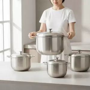대용량 304스텐 인덕션 곰솥 빨래삶통 대형 들통 업소용 냄비