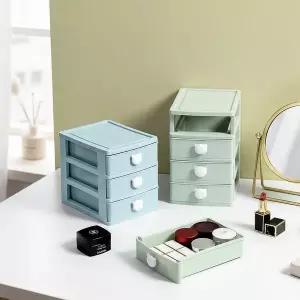 편슈공 파스텔 곰돌이 미니 수납함 3단 5단 다용도 탁상 서랍장