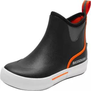 배스대시 여성 4.5인치 방수 데크 발목 레인 부츠 미끄럼 방지 네오프렌 고무 정원 낚시