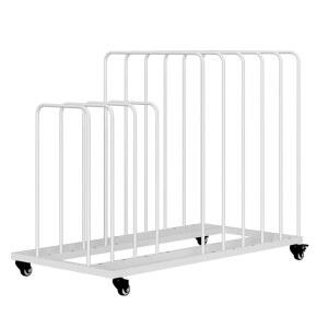 YAGEANL 아트 캔버스 보관 랙, 바퀴가 달린 아트 보관함, 조절 가능한 아트 보관함 이젤 디스플레이 스탠드는 캔버스 보드, 패널, 공예품 건조 및 인쇄 랙, 프레임, 화이트