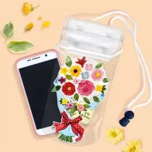 만들기 봄꽃 축하 꽃다발 핸드폰 목걸이 지갑 가방 투명 스트랩휴대폰케이스 봄
