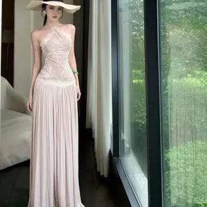 치마 롱 여사친 여름 슬립 나시 쉬폰 윈드 레이스 드레스 홀터넥 원픽2