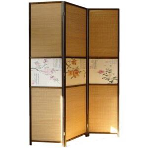 제사용 병풍 대나무 스타일 제사 라탄 선물용 자수 80cm 공예품 평풍 설날 간편