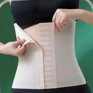 뱃살 커버 복대 여성 앞지퍼 허리 복부 보정 벨트 밴드 바디쉐이퍼 산후복대 고탄력 데일리 나일론 여름용