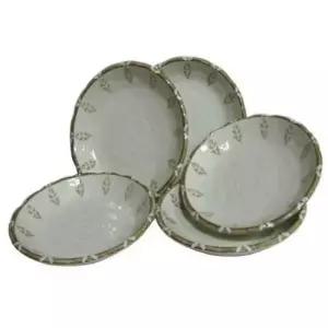 접시 도자기 반찬 그릇 쿠프 식기 나뭇잎 세트 5p