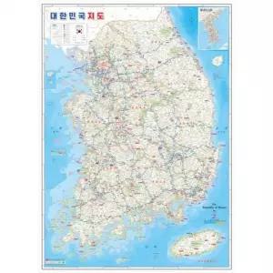 한국 여행지도 코팅 국내 전국 도로 여행지도