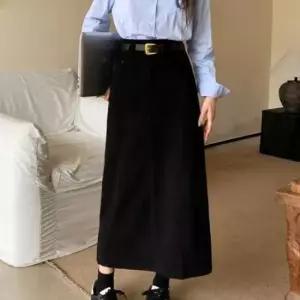 [SBD] 따뜻한 치마 롱스커트 A라인 여자 벨벳 골덴