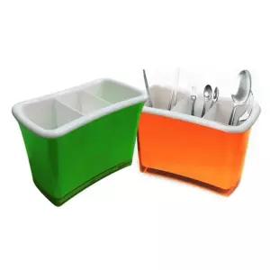 TBZ 사각 칸막이형 다용도 수저통-색상랜덤발송 다용도통