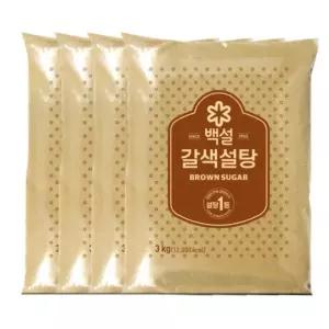 백설 갈색 설탕 3kg 4봉