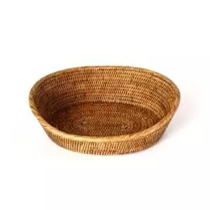 라탄 미얀마 천연 오발 하이로우 바스켓 라지 L BK023